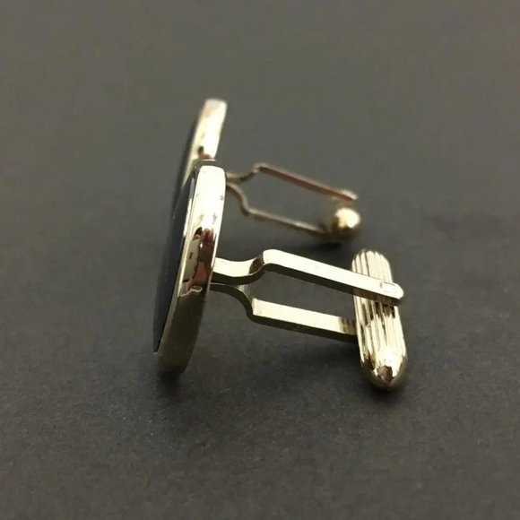 BURBERRY Gold Tone Cufflinks Tie Pin Set/7R0460 - Picture 2 of 6